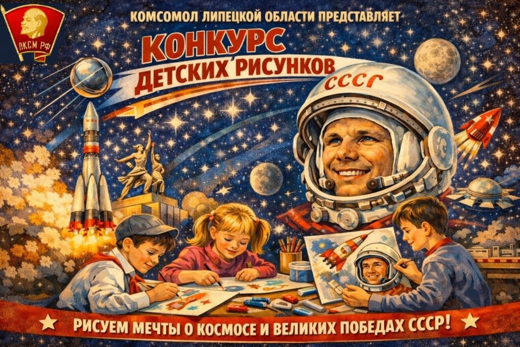Липецкий комсомол объявил конкурс детских рисунков